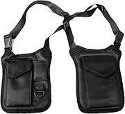 Underarm Bag, Anti-Theft Fanny Pack, Running Phone Holder Pouch, Sporty Nylon Shoulder Armpit Pocket, Compact Multipurpose Travel & Outdoor Bag for Men & Women, Black