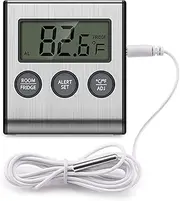 AMIR Upgraded Refrigerator Thermometer, Freezer Thermometer with High & Low Temperature Alarm, Memory Funtion, Digital FridgeThermometer for Home Kitchen Restaurants Bars Cafes
