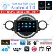 9'' Android 14 4+32GB Car Stereo Radio S For BMW MINI MINI COOPER R56 R60 W/CP