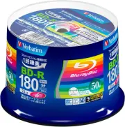 Verbatim Verbatim Single Recording Blu-ray Disc BD-R 25GB 50 Discs White Printab