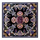 30" Coffee Table Top for Home Decor Floral Design Inlay Black Marble Side Table
