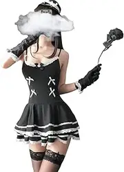 [JINZIJINYU] Women One Piece Lingerie Princess Dress Cosplay Sexy Maid Nightclub Game Uniform Temptation Suit