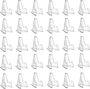 CuiCanfla 30pack Mini Clear Acrylic Easel Stands Card Stands, Mini Clear Coin Display Stand, Clear Multifunctional Display Holder, for Display Coin Display Easel