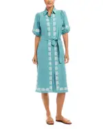 Karen Kane Embroidered Shirt Dress