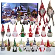 Christmas Gnome Advent Calendar 24PCS Gnome Decor Xmas Gonk Advent Calendar 2024