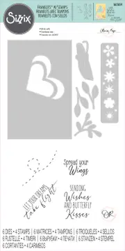Sizzix Butterfly Wishes Framelits Die Set with Stamps