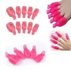 10X Plastic Toe Nail Soak Off UV Gel Art Polish Remover Wrap Gelish Clip Cap