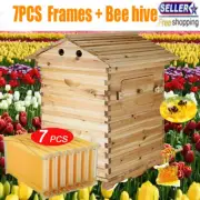 CNA Stock Beehive Auto Shed Beekeeping Box + 7 Frames Kit Bee Hives Frames