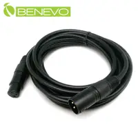 在飛比找PChome24h購物優惠-BENEVO 5米 XLR(Cannon接頭)公對母 平衡式