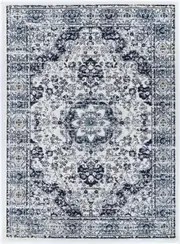 Opaline Cream Light Blue Traditional Rug