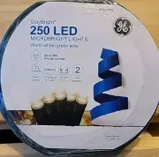 GE StayBright 250-Count 51.8-ft Warm White Micro LED Christmas String Lights