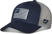 Alpinestars Flag Snapback Cap, grey-blue for Men One Size Grey Blue