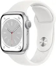 Apple Watch Series 9 [GPS, 41MM] Silver Aluminium Case with White Sport Band (Renewed)