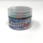 Mini Push Pin Magnets for Whiteboards Refridgerators 56 ct Yellow Blue Purple
