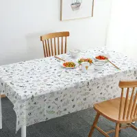 在飛比找松果購物優惠-【樂邦】北歐簡約防水防油環保PEVA餐桌巾桌布(137x18