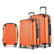 Wanderlite Luggage Set Suitcase Sets 1/2/3pc Carry On TSA Hard Case Lightweight 3SET Orange