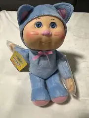 Cabbage Patch Kids Petting Zoo Friends Riley Kitty Cat Blue 10" Plush Doll