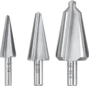 Set Of 3 Hss Sheet Metal Drill Bits For Stainless Steel And Stainless Steel