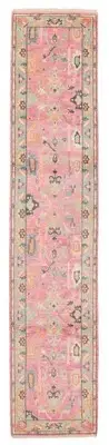 Vintage Hand-knotted Runner Rug 2'7" x 13'4" Traditional Wool Carpet