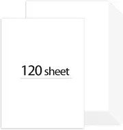 120 Sheets White Cardstock A4 Thick Paper, 74 lb Card Stock Printer Paper, 200gsm Heavyweight Cover Stock Paper for Invitations, Arts and Crafts, Stationary Printing