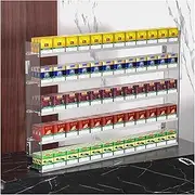 [CARLLEE] Auto Cigarette Pusher Display Holder, Cigarette Showcases Display Rack, Acrylic Clear Cigarette Cases, Commercial Retail Display Holder(56x16x65cm)