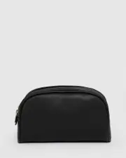 Black Double Pouch Cosmetic Case