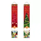 Door Couplets Strong Material Christmas Couplet Festive Dwarf Pattern Hanging