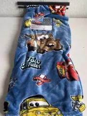 DISNEY Pixar CARS LIGHTNING MCQUEEN Mater Luigi Soft Throw Blanket 50 X 70” NEW