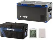 Kings 75L Camping Fridge Freezer Cooler Insulating Cover + Wireless Thermometer