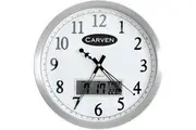 Carven Wall Clock With Led Date 350mm Aluminium Frame