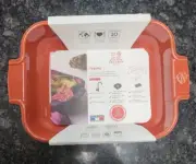 Appolia PEUGEOT Ceramic Square Baking Dish 21cm 8 1/4'' x 6.5" Terracotta
