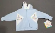 VTG BEATRIX POTTER Quiltex Fleece Baby Jacket Coat Embroidered PETER RABBIT 9M