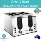 Smith & Nobel Stainless Steel 4 Slice Toaster Duel Control 4 Slice Toaster