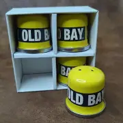 Old Bay Salt Pepper Spice Mini Shaker Set Golden Rabbit Wedding Party Table NEW