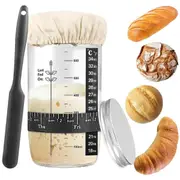 Sourdough Starter Jar, Bread Proofing Basket Bannetons, Sourdough Starter Kit