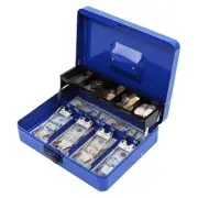 Metal Cash Box, Cash Box with Money Tray and Combination Lock, Storage Box, B...