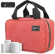 Kaddy Secure Pill Organizer, Medicine, Supplements or Toiletry, Travel or Home, TSA Approved Lock (Red)