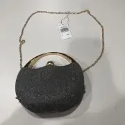Haute Sauce Textured Handbag with Chain Strap Black