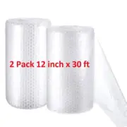 2 Pack 12 inch x 30 ft. Bubble Cushioning Wrap Shipping Packing Moving Supplies