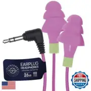 Plugfones Basic Earplug Headphones Earplug-Earbud Hybrid - 26 dB Noise Reduct