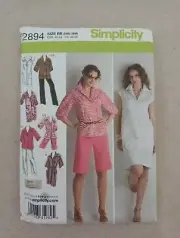 Simplicity 2894 Women Plus size 20W - 28W Dress Tunic Pants Shorts UNCUT
