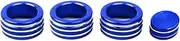 POEXIR 5 Series E60 E61 2004-2010 Car Interior Air Conditioner Volume Tune Knob Button Cover Trim Ring Car Air Conditioner Knob(Size:Style 1 Blue)