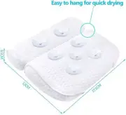 3D Mesh Bath Pillow Breathable Neck Back Head Home Spa Bathtub Rest Cushion