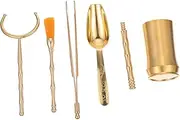 BRIGHTFUFU Simplify Your Tea Time 5pcs Chinese Tea Ceremony Utensils Set Stylish and Functional