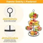 5 Tiered Wire Basket Stand Kitchen Countertop Rack Multipurpose Bread Basket