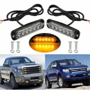 8X Car Truck 6 LED Strobe Light Flash Emergency Hazard Warning Amber Lamp 18W
