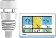 [ECOWITT] WS3821 WiFi Weather Station Indoor Outdoor, Includes WS3820 Indoor 7.5'' Colored LCD Display Console and WS90 Outdoor Sensor Array, 433 MHz