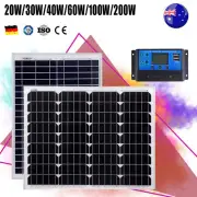 20W 30W 40W 60W 100W 200W Solar Panel Kit Trickle Charger 12V Battery Controller