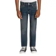 Levis 511 Slim Pant Denim Light Blue Wash w/Yellow Stitching Boys Sz 5-8 NWT