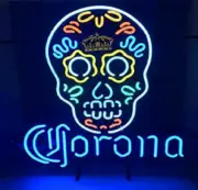 Corona Haunted Skull Skeleton 24"x20" Neon Sign Light Lamp Bar Club Pub